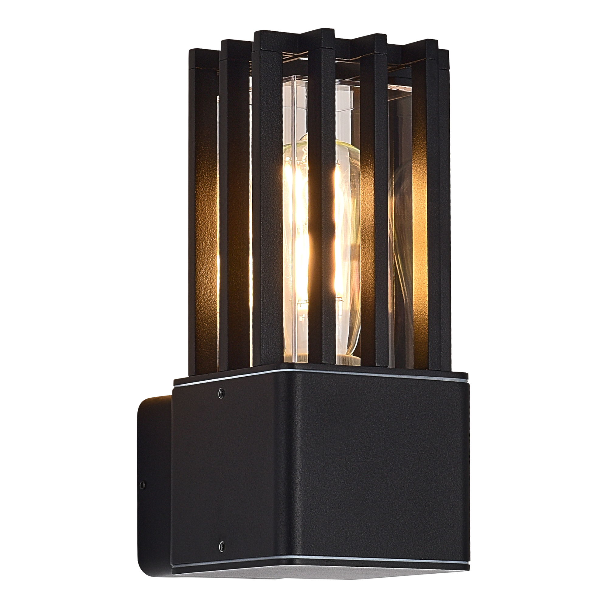 SL9018.401.01 Светильник уличный настенный ST-Luce черный/черный E27 1*15W РУМИ