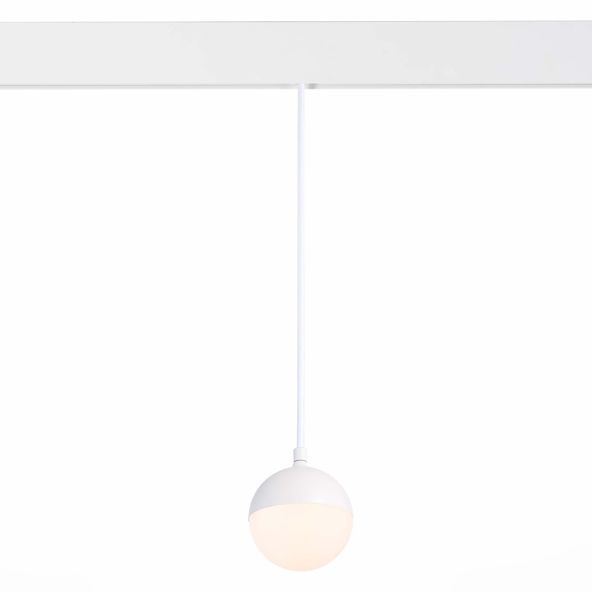ST358.533.07 Магнитный трековый светильник подвесной Белый LED 1*7W 3000K 520Lm Ra>80 120° IP20 D90x СКАЙЛАЙН 48V