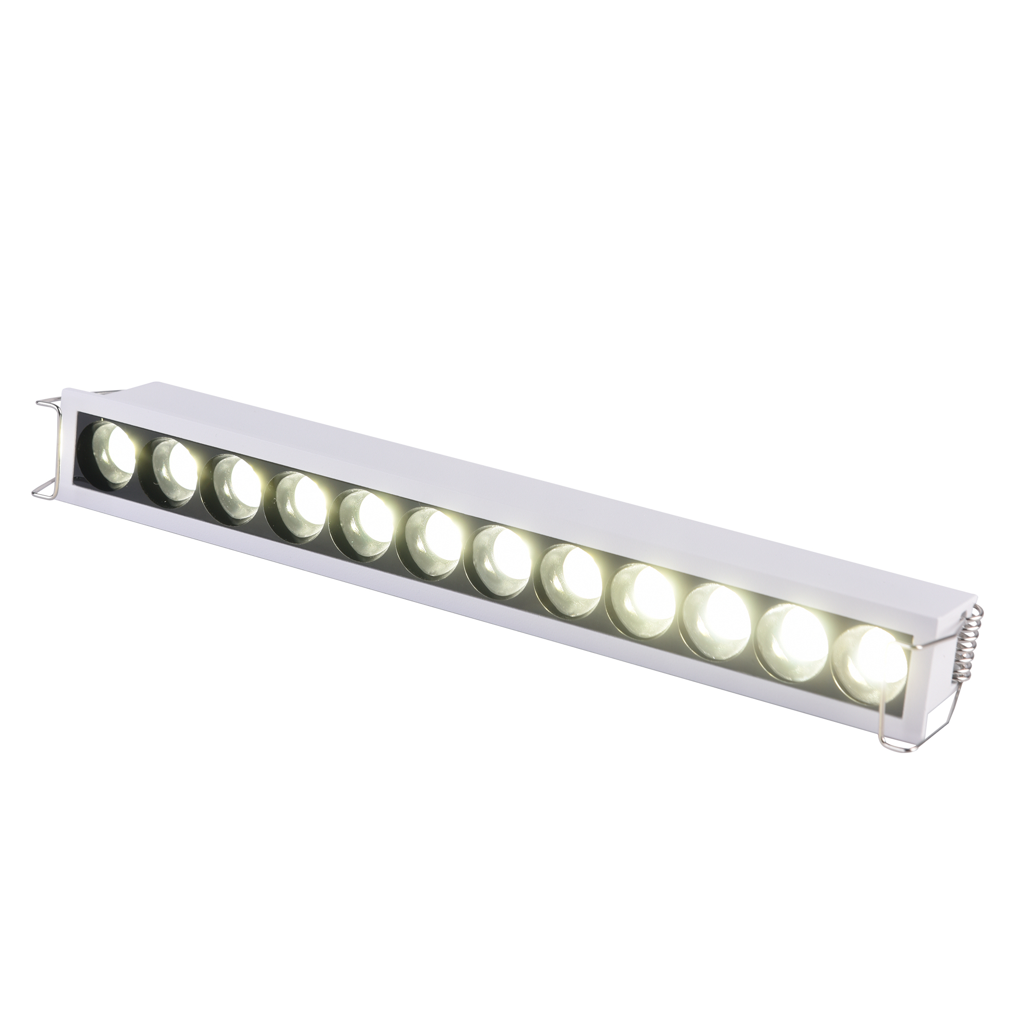 ST762.532.12 Св-к встр. белый LED 1*12W 3000K 1 200Lm Ra 90 24° IP20 L240xW30xH36 170-240V Встраиваемые светильники